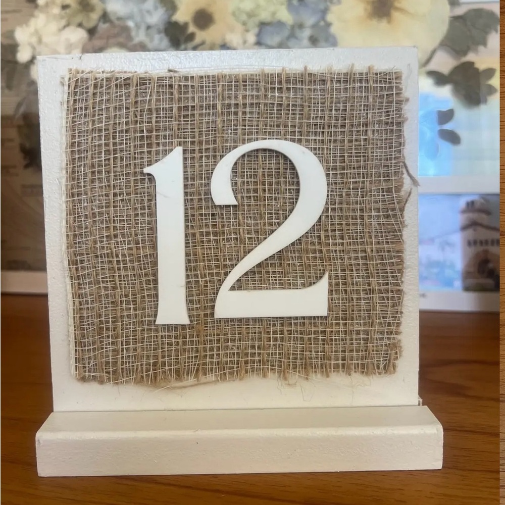 Wedding table numbers